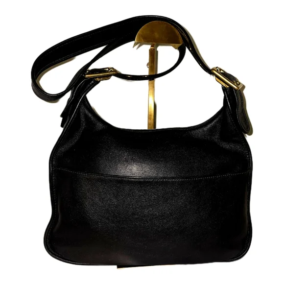 Coach Vintage Black Crescent Leather Legacy Classic Crossbody
